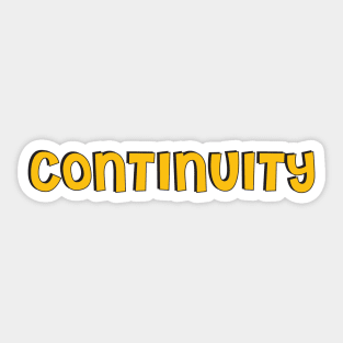 Film Crew On Set - Continuity - Gold Text - Front Sticker